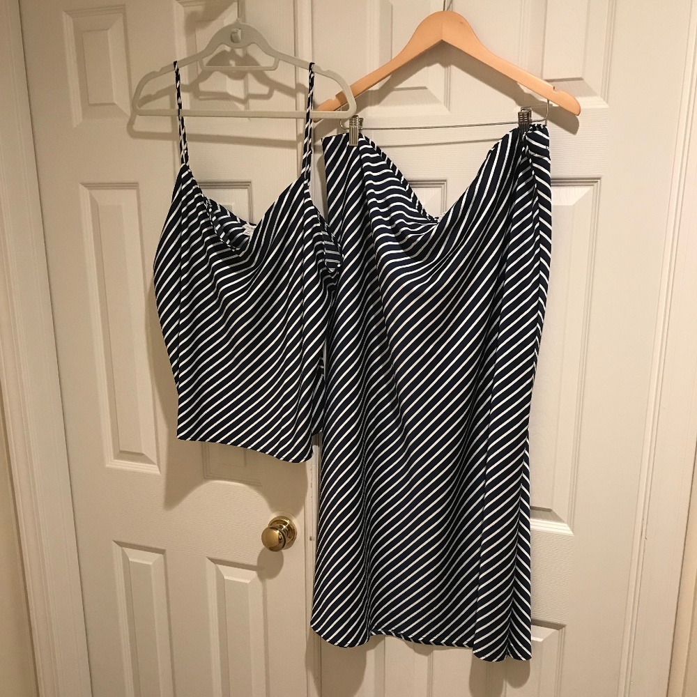 Cute striped skirt and tank set